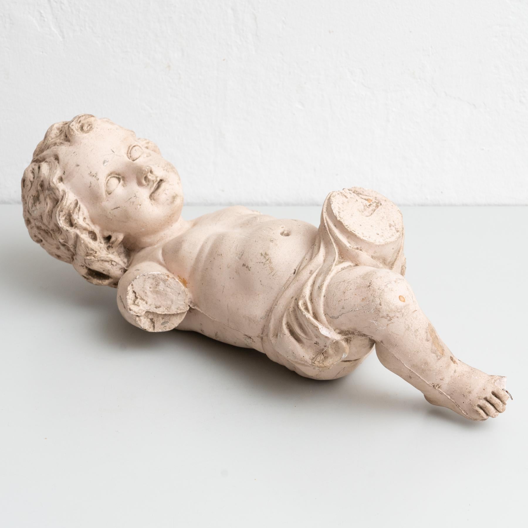 Plaster Religious Baby Jesus Christ Traditional Figure, circa 1950 For Sale 3