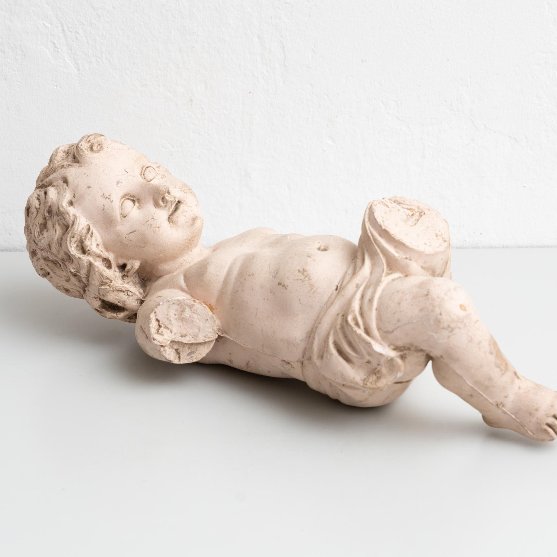 Modern Plaster Religious Baby Jesus Christ Traditional Figure, circa 1950 For Sale