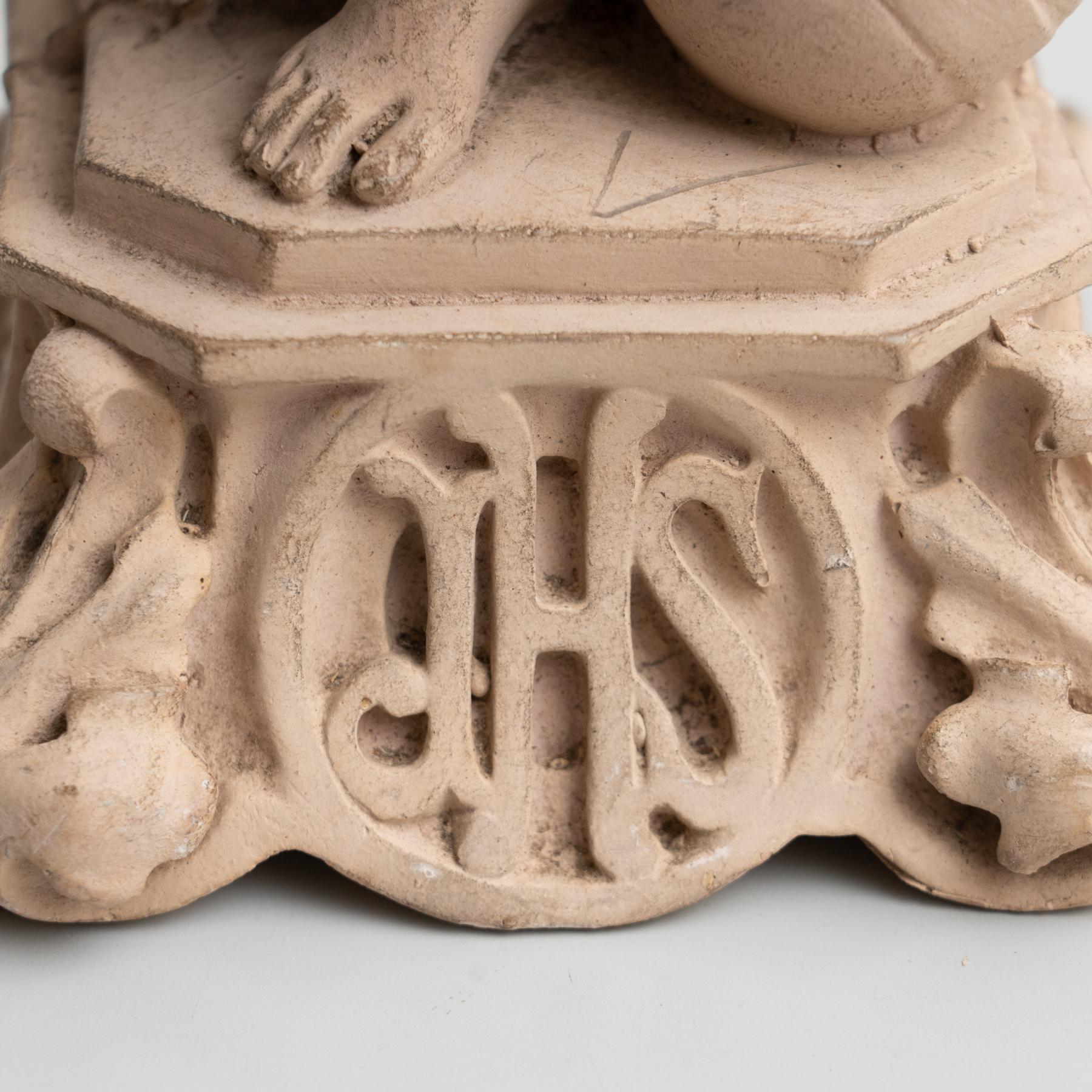 Mid-20th Century Plaster Religious Baby Jesus Christ Traditional Figure, circa 1950