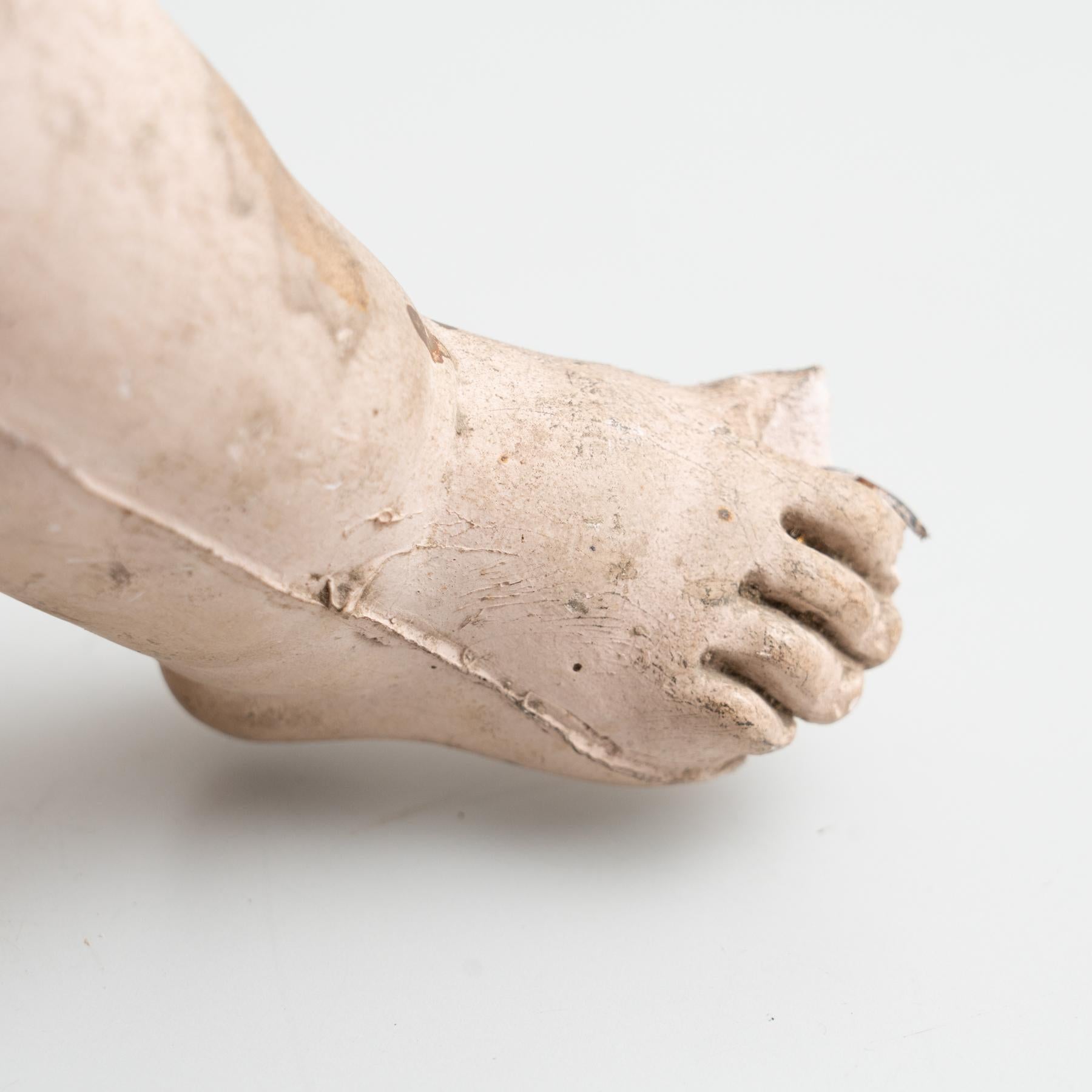 Mid-20th Century Plaster Religious Baby Jesus Christ Traditional Figure, circa 1950 For Sale