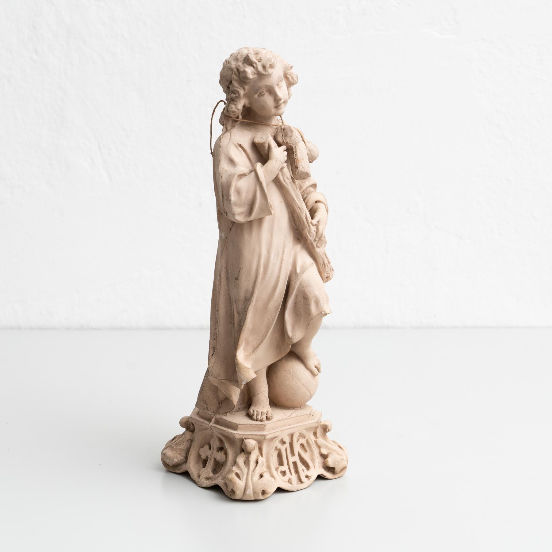 Plaster Religious Baby Jesus Christ Traditional Figure, circa 1950 2