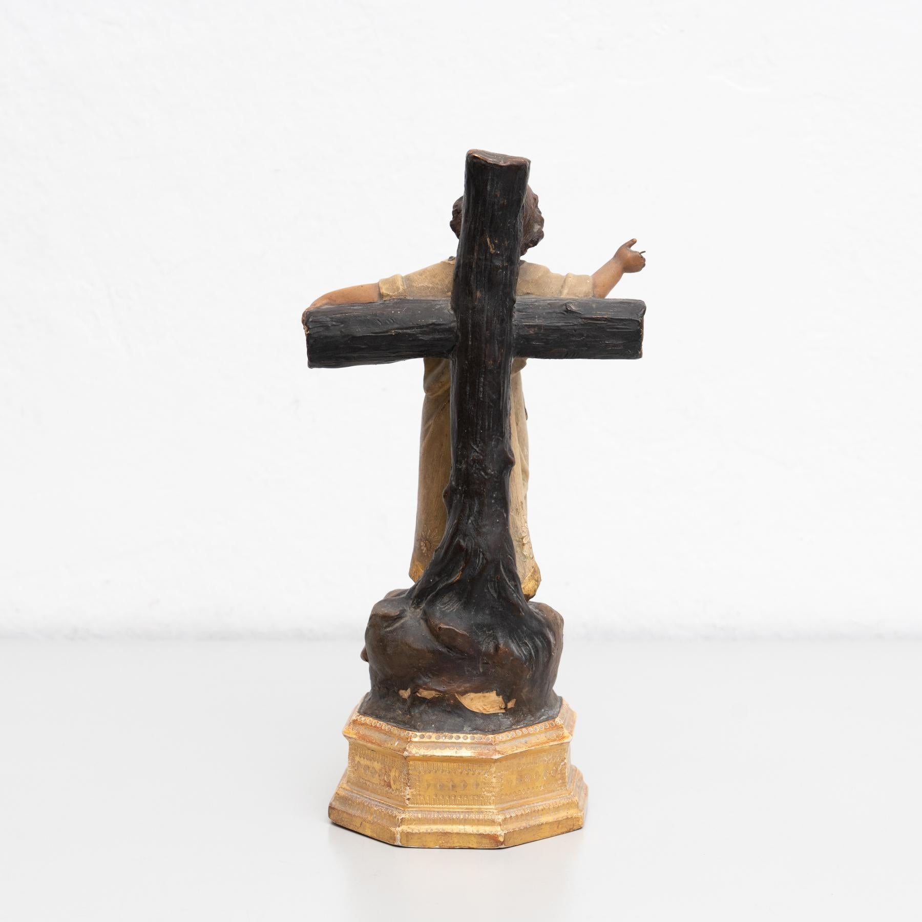 Plaster Religious Baby Jesus Traditional Figure, circa 1930 For Sale 6