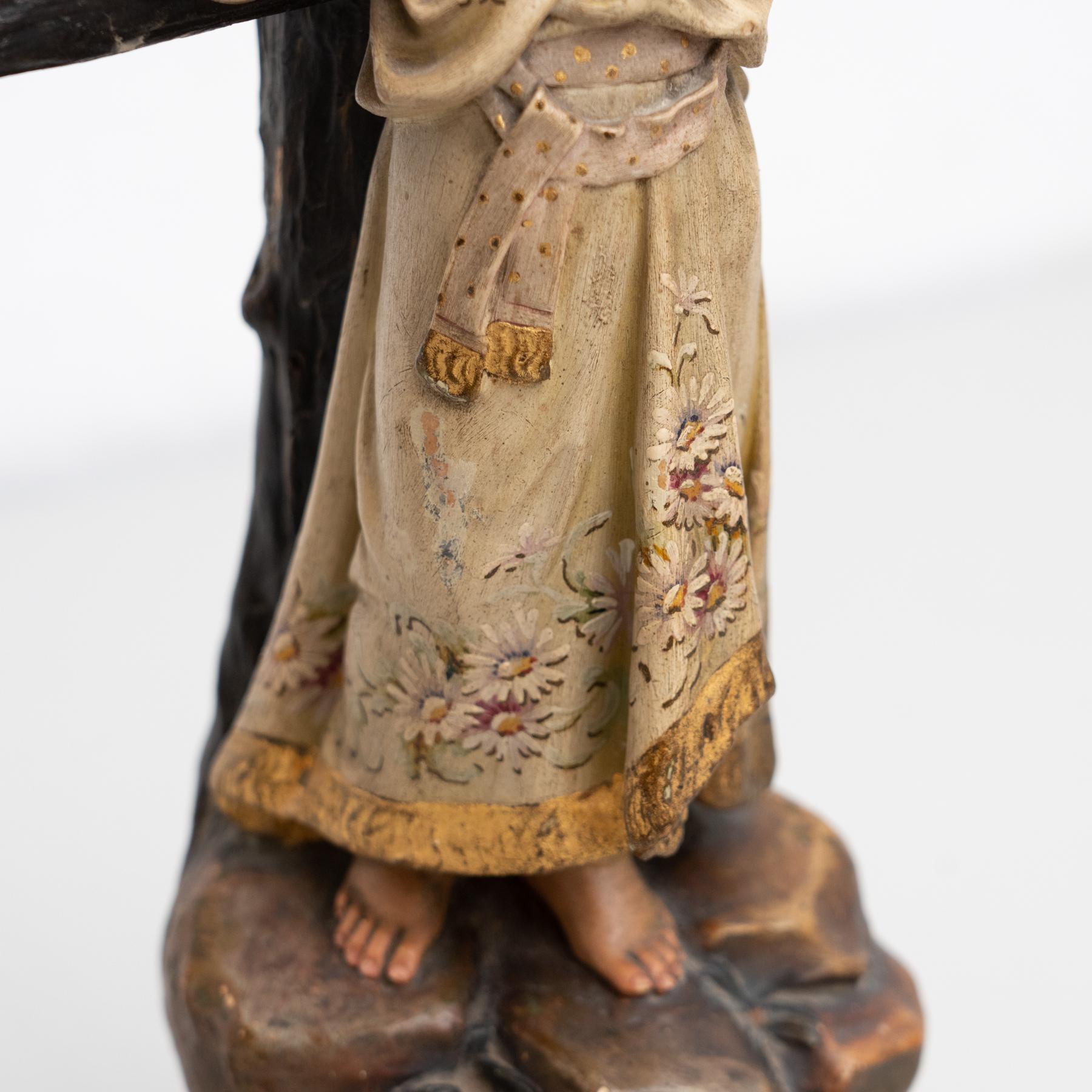 Mid-20th Century Plaster Religious Baby Jesus Traditional Figure, circa 1930 For Sale