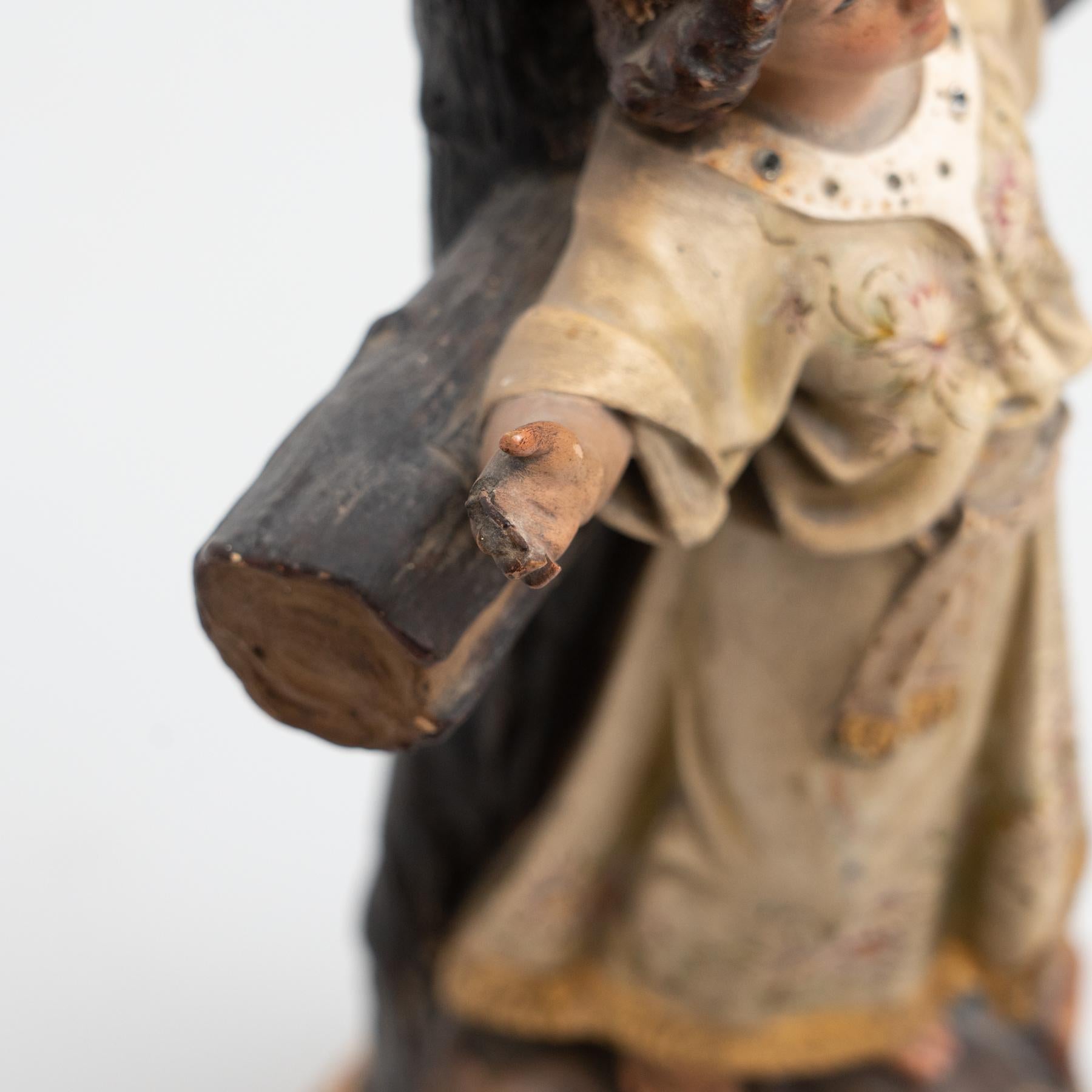 Mid-20th Century Plaster Religious Baby Jesus Traditional Figure, circa 1930 For Sale