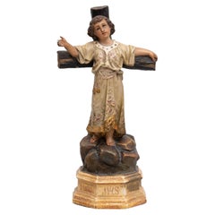 Used Plaster Religious Baby Jesus Traditional Figure, circa 1930