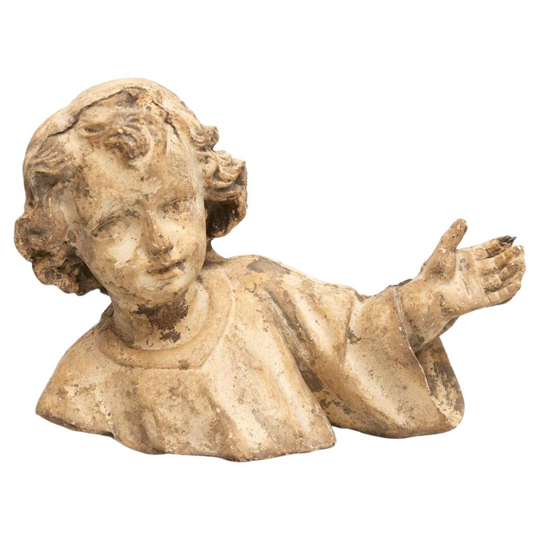 Figure religieuse traditionnelle de l'Enfant Jésus en plâtre, vers 1950 en vente