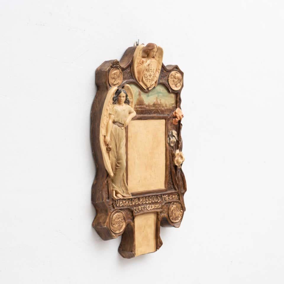 Moderne Œuvre d'art traditionnelle religieuse peinte à la main, circa 1950 en vente