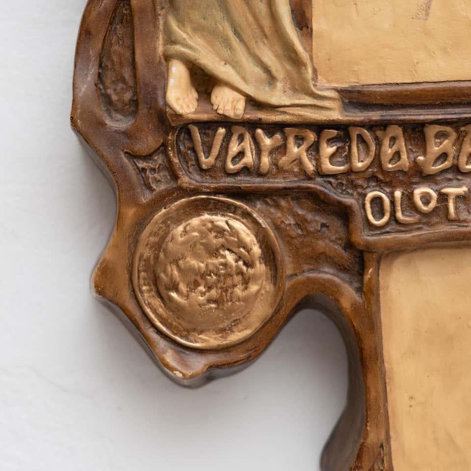 Œuvre d'art traditionnelle religieuse peinte à la main, circa 1950 en vente 1