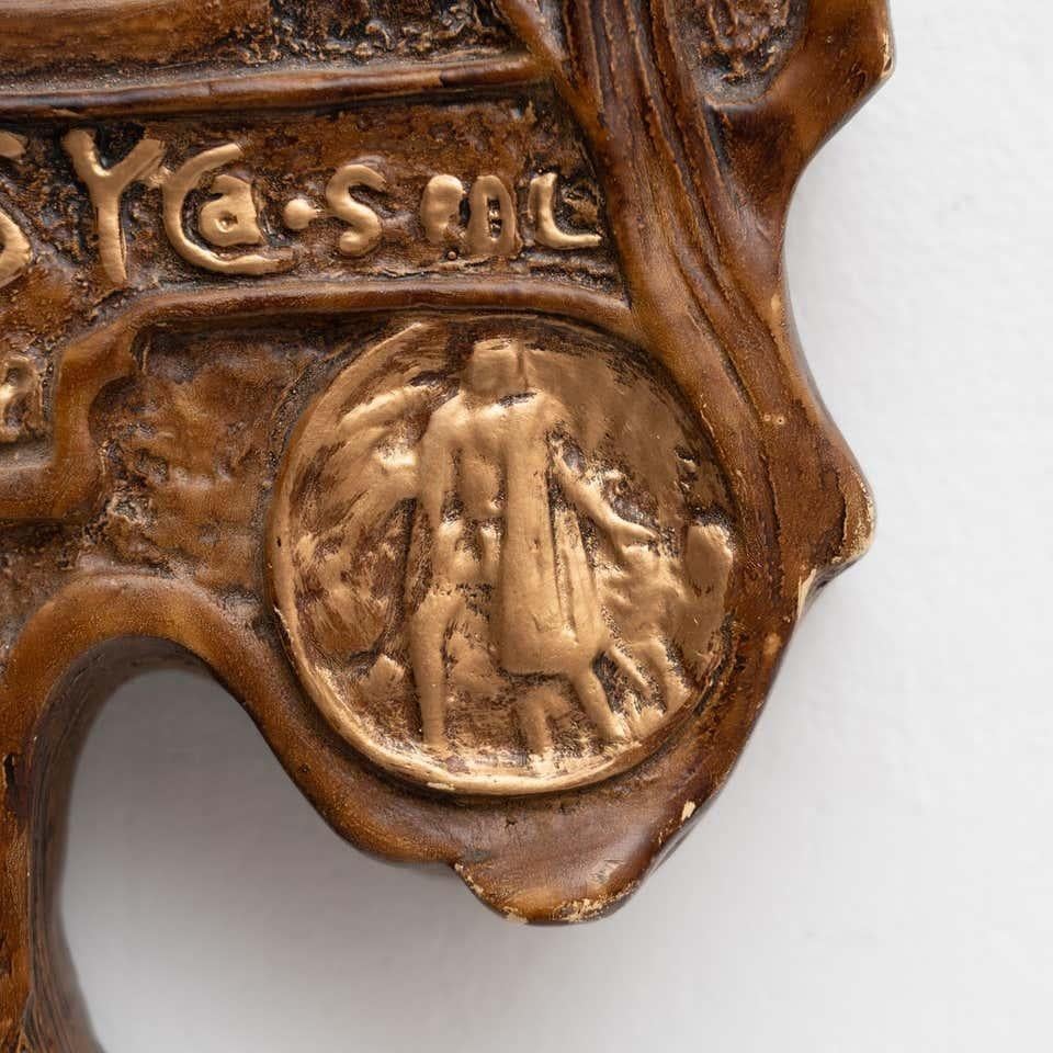 Œuvre d'art traditionnelle religieuse peinte à la main, circa 1950 en vente 2