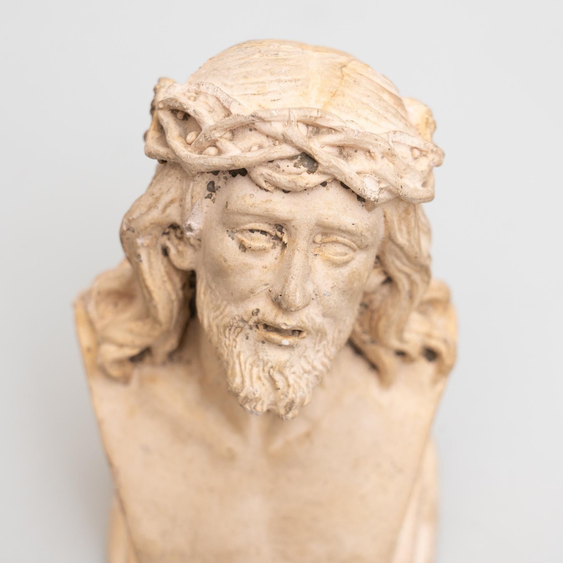 Modern Plaster Religious Jesus Christ Traditional Figure, circa 1950 For Sale