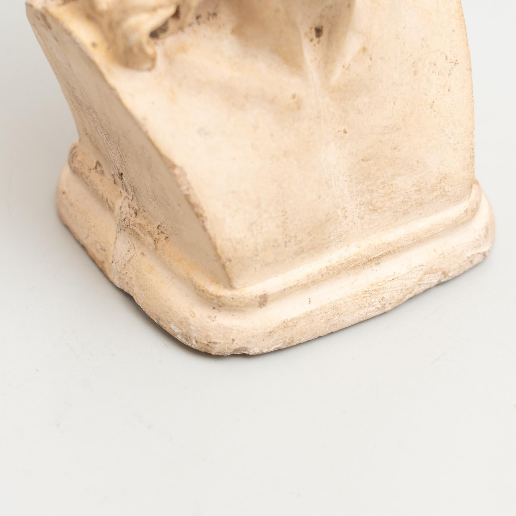 Spanish Plaster Religious Jesus Christ Traditional Figure, circa 1950 For Sale