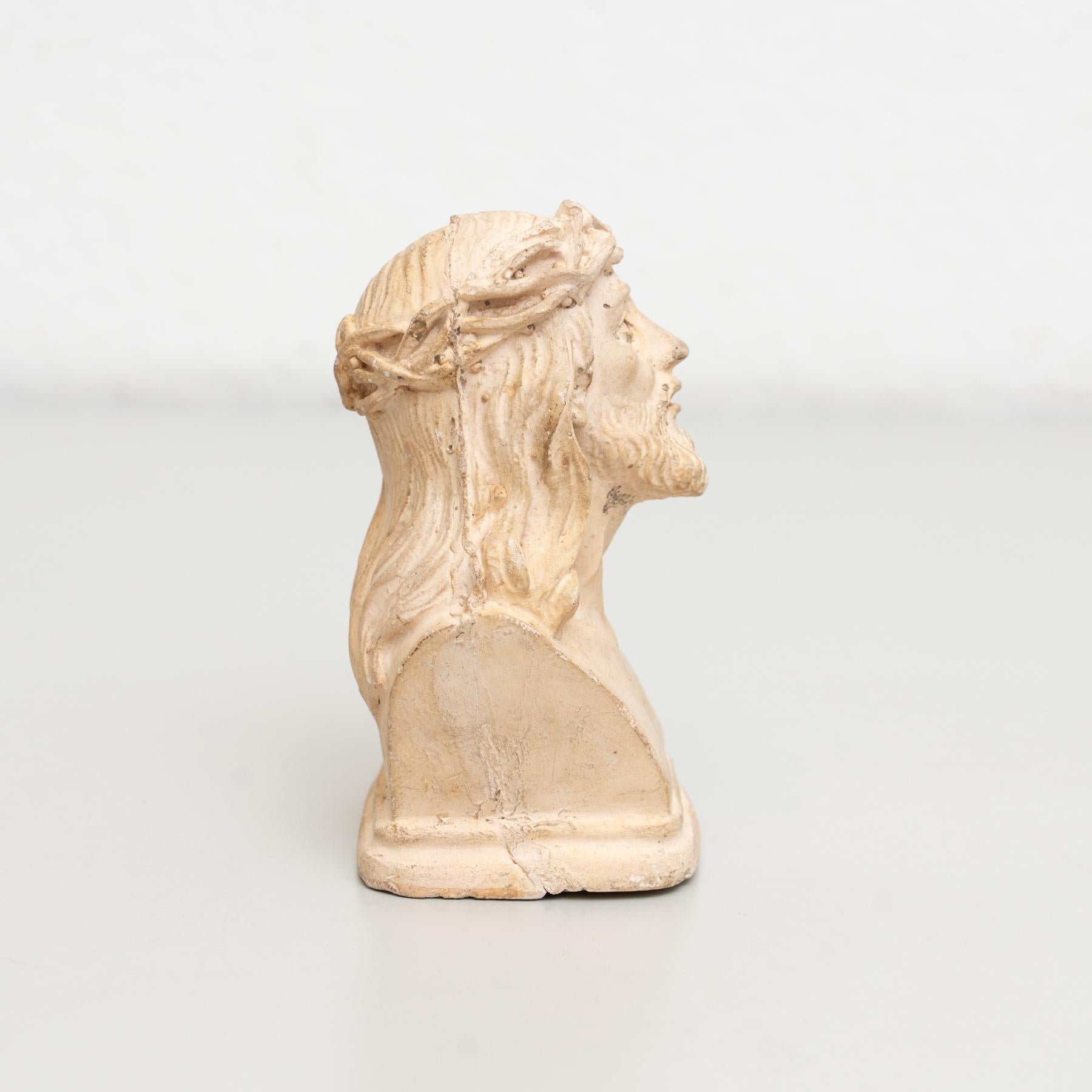 Plaster Religious Jesus Christ Traditional Figure, circa 1950 For Sale 1
