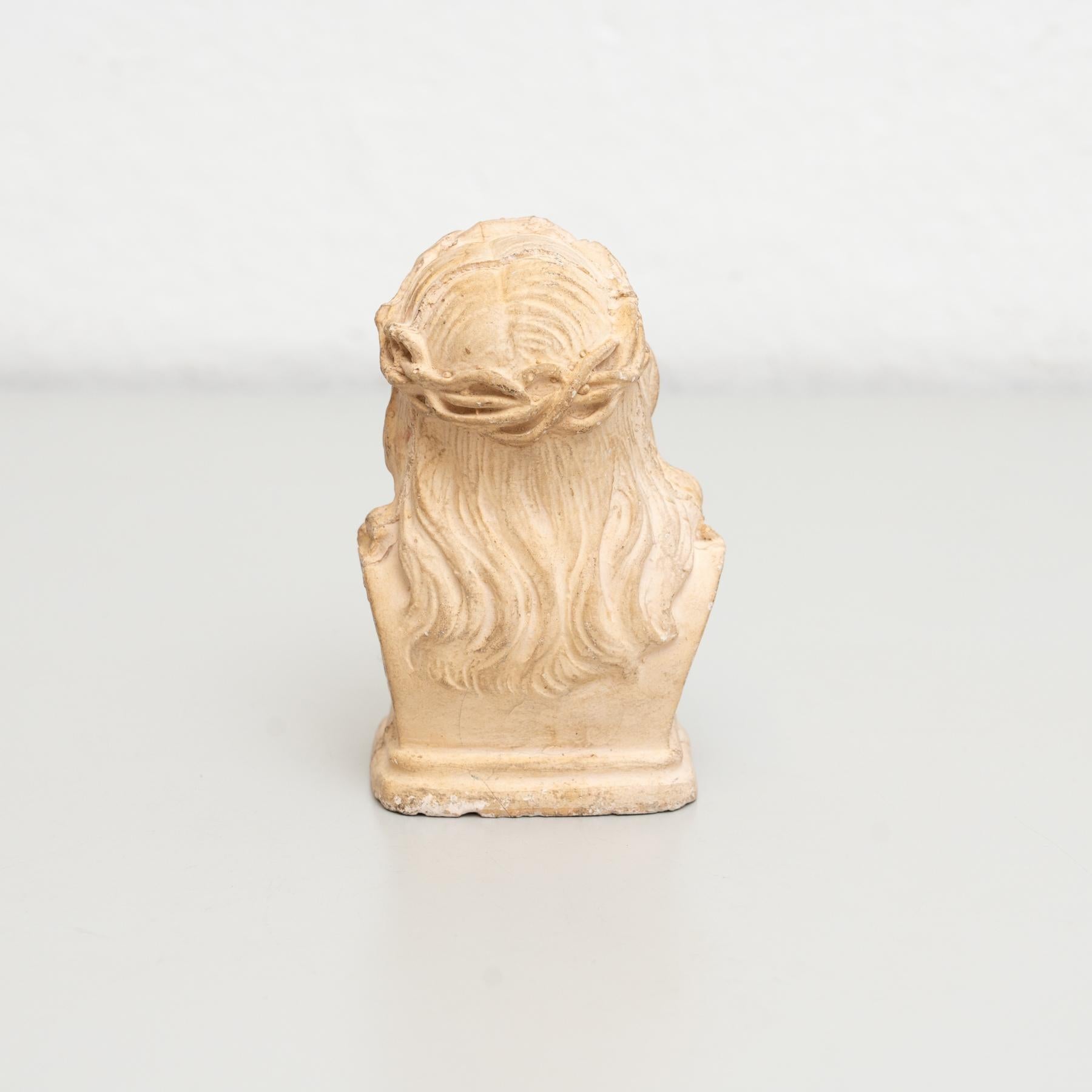 Plaster Religious Jesus Christ Traditional Figure, circa 1950 For Sale 3