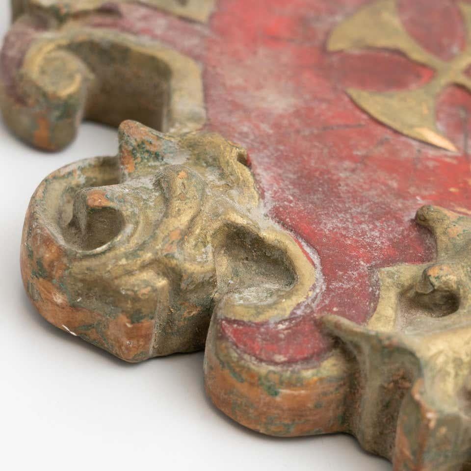 Plaster Religious Traditional Artwork, circa 1950 For Sale 4