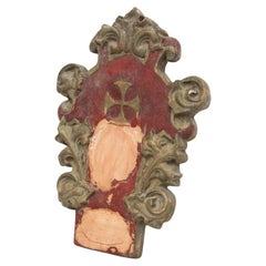 Œuvre d'art religieuse traditionnelle en plâtre, vers 1950