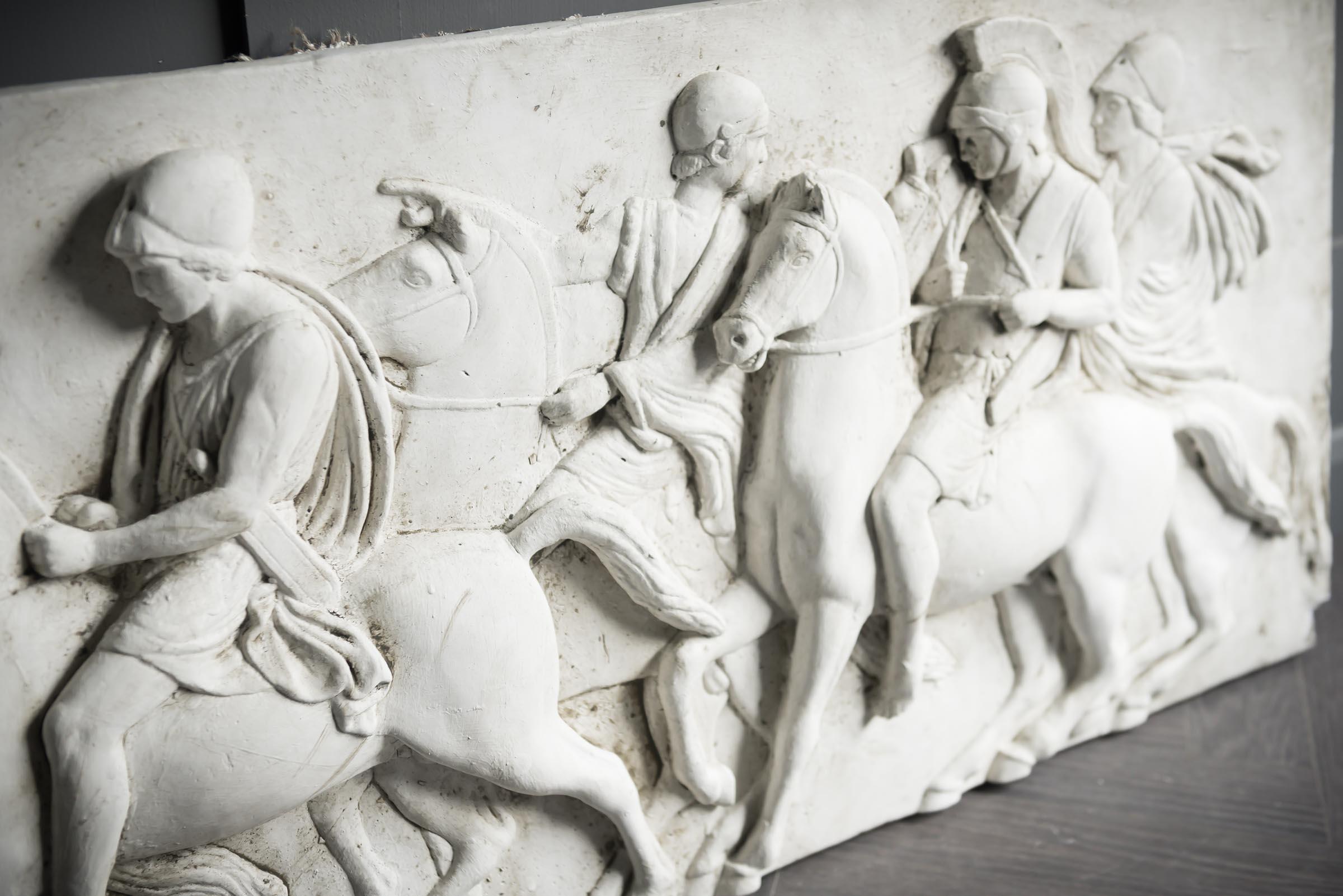 Cast Plaster Reproduction of Elgin Marbles Section