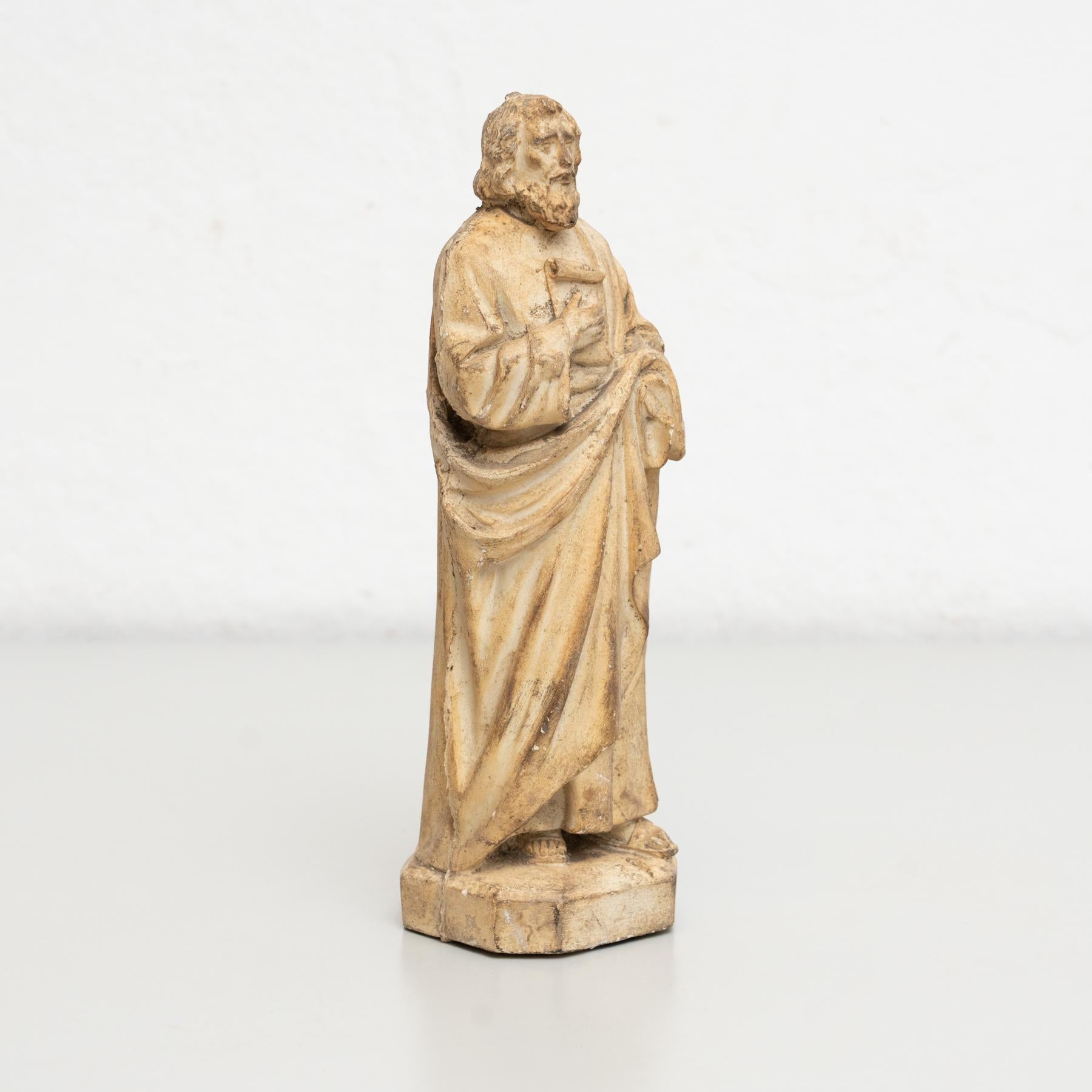 Plaster Saint Traditional Figure, circa 1950 For Sale 2