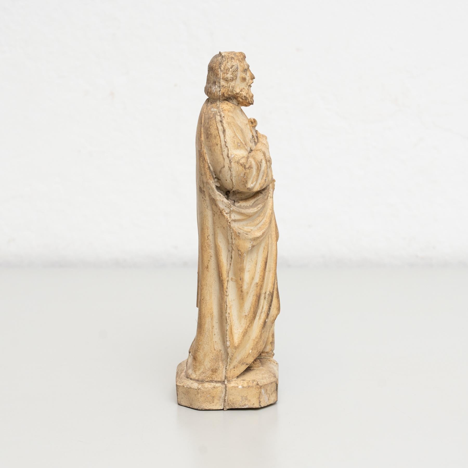 Plaster Saint Traditional Figure, circa 1950 For Sale 3