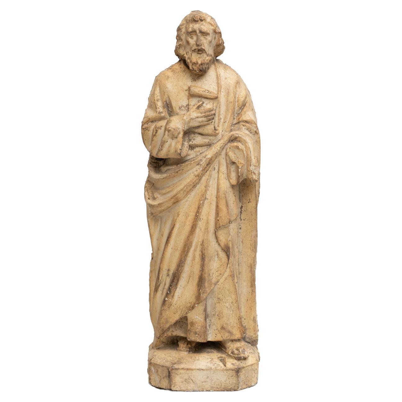 Heilige Figur aus Gips Traditionell, um 1950