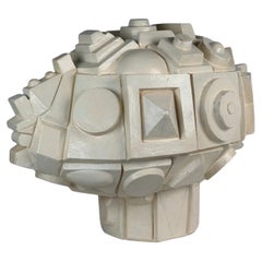Plaster Sculpture, Abstracted Head Form by Alexander Ney