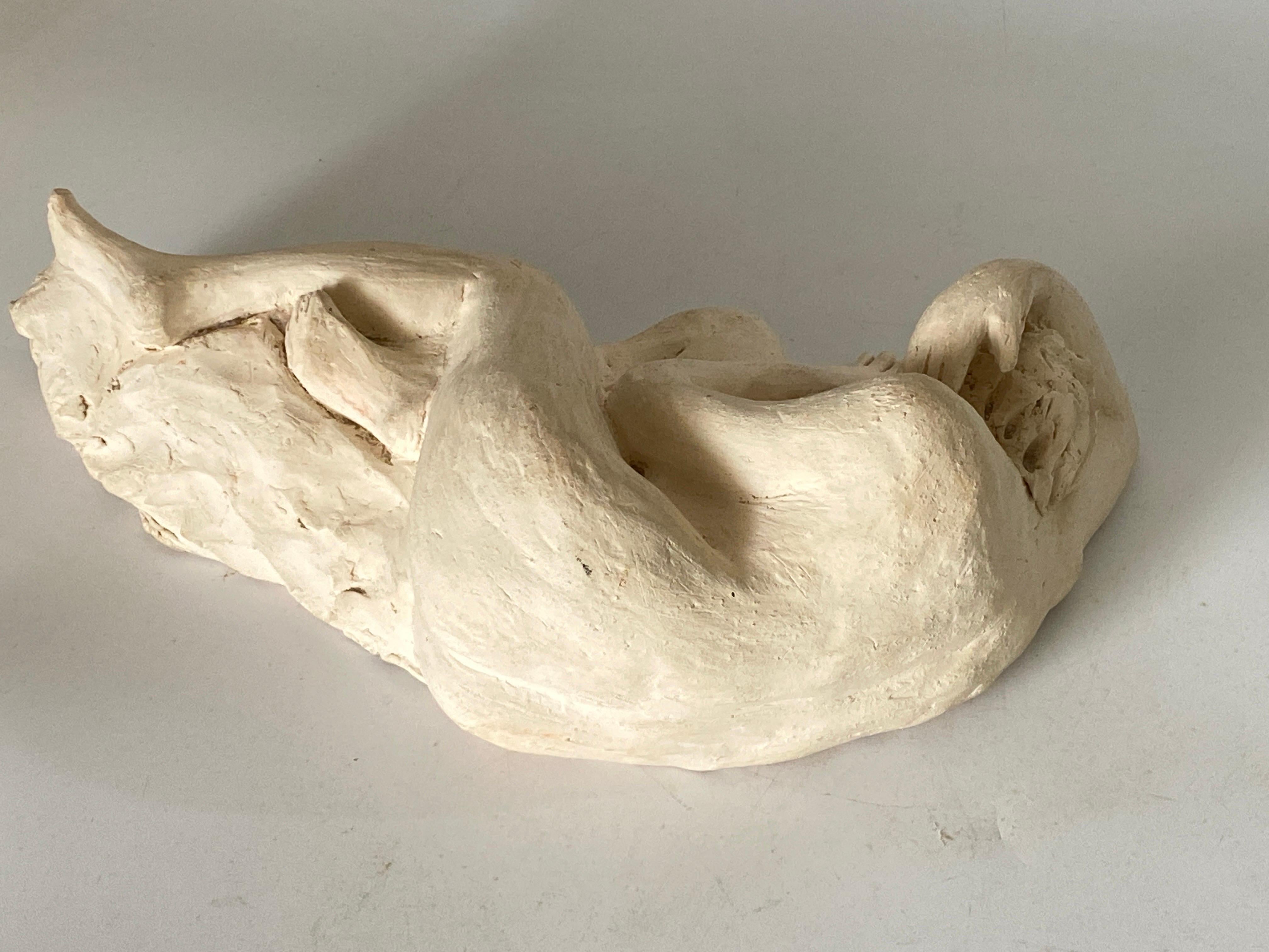 This Lying woman is in Plaster. It is an Art Deco Sculpture, made circa 1930, in France.
In a white color. In the Style of Jan and Joël Martel.