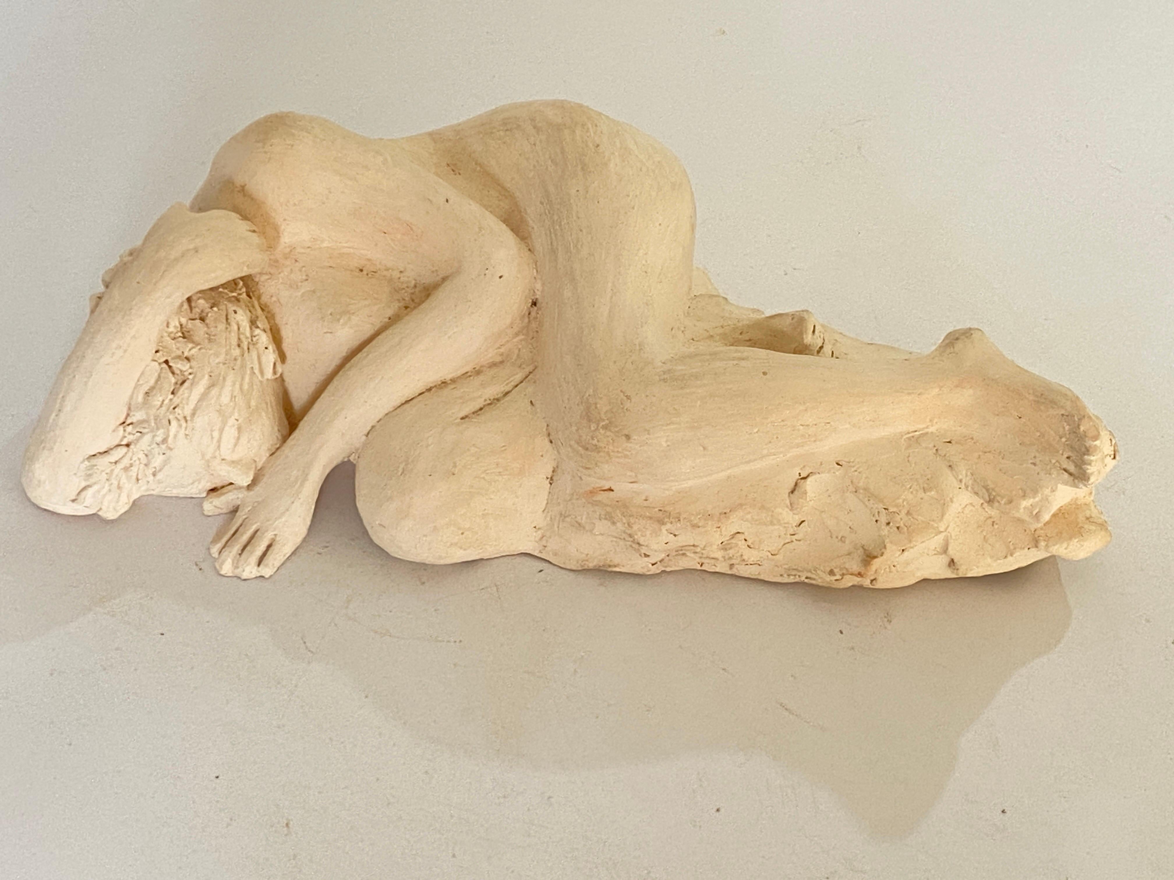 Plaster Sculpture Art Deco Period Lying Woman France, circa 1930 For Sale 2