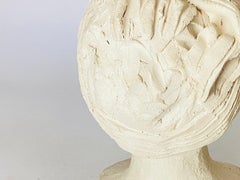 Plaster Sculpture Art Deco Period Woman Bust France, circa 1930