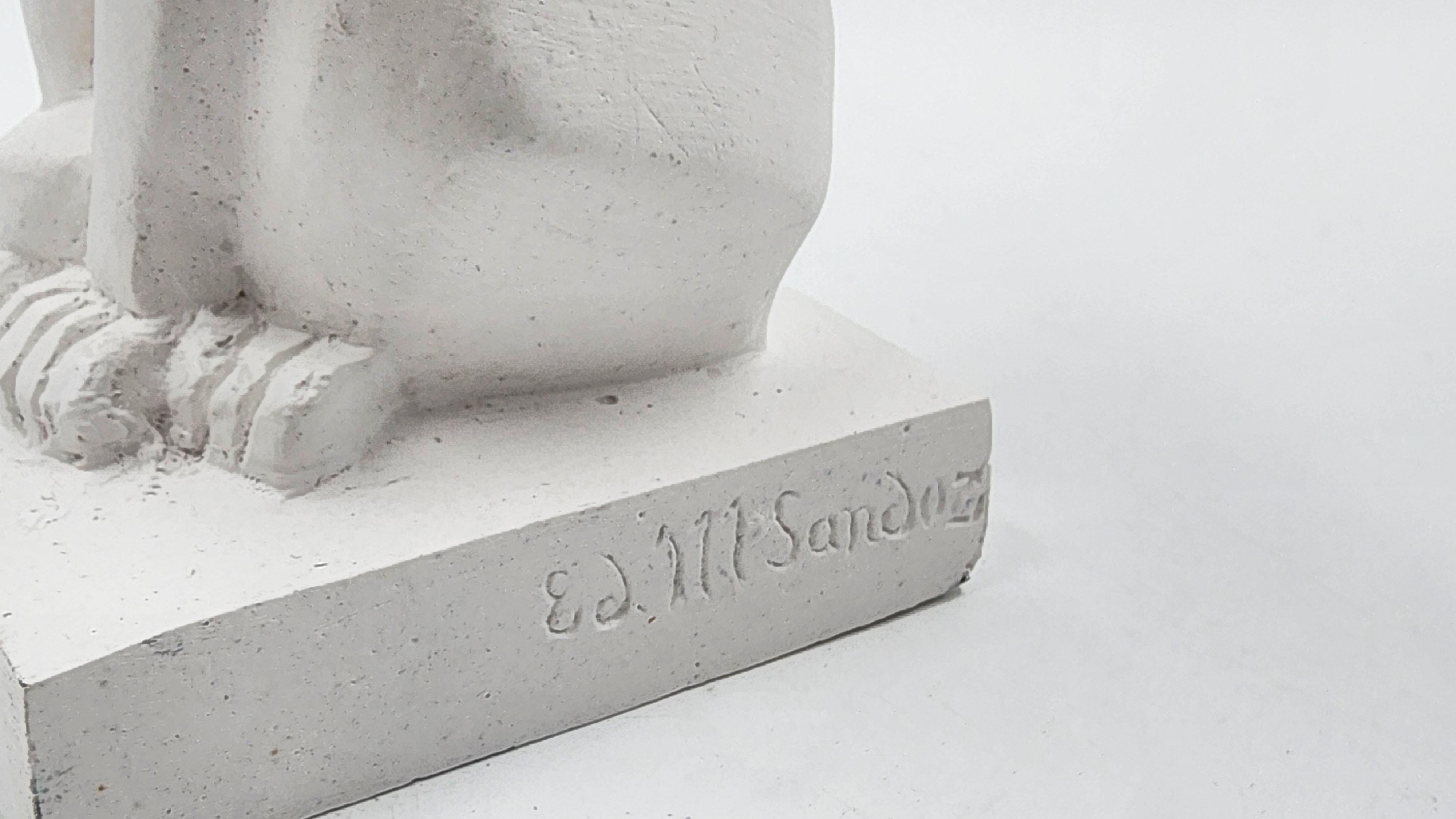 Hand-Crafted Plaster sculpture by Édouard-Marcel Sandoz 