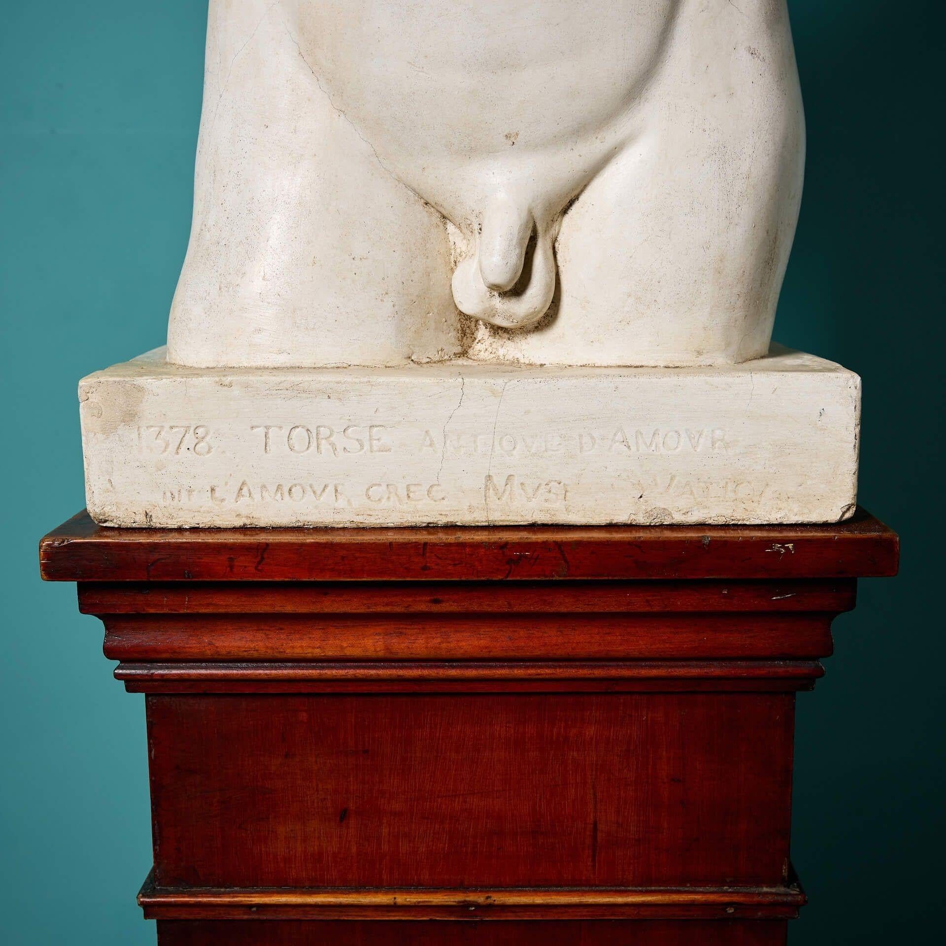 XIX secolo Scultura in gesso di Eros dopo l'Antico in vendita