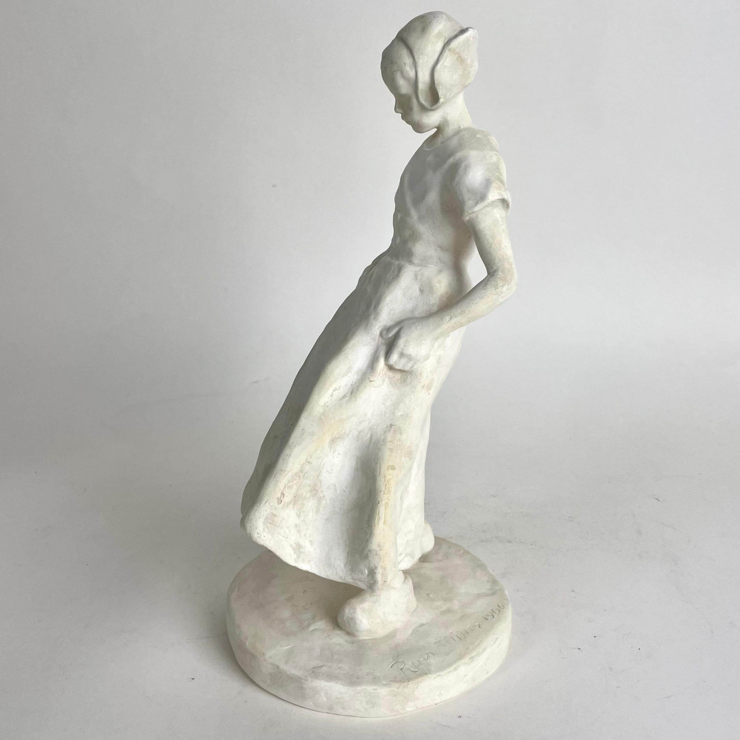 Scultura in gesso di Ruth Milles (Svezia, 1873-1941). Art Nouveau, datato 1906 In condizioni buone in vendita a Knivsta, SE