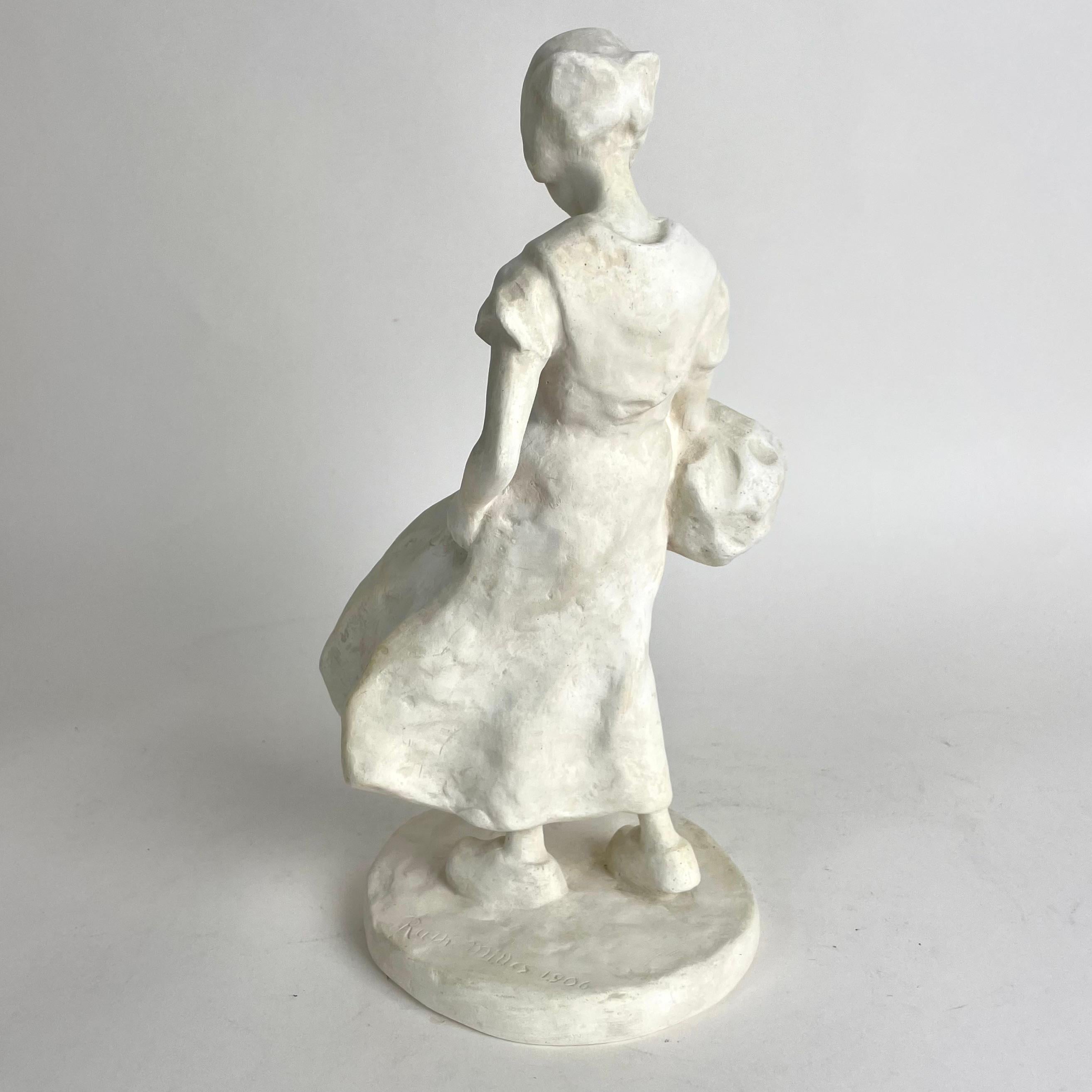 Inizio XX secolo Scultura in gesso di Ruth Milles (Svezia, 1873-1941). Art Nouveau, datato 1906 in vendita