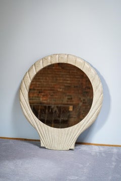 Miroir mural à coquillages en plâtre par Vanguard Studios