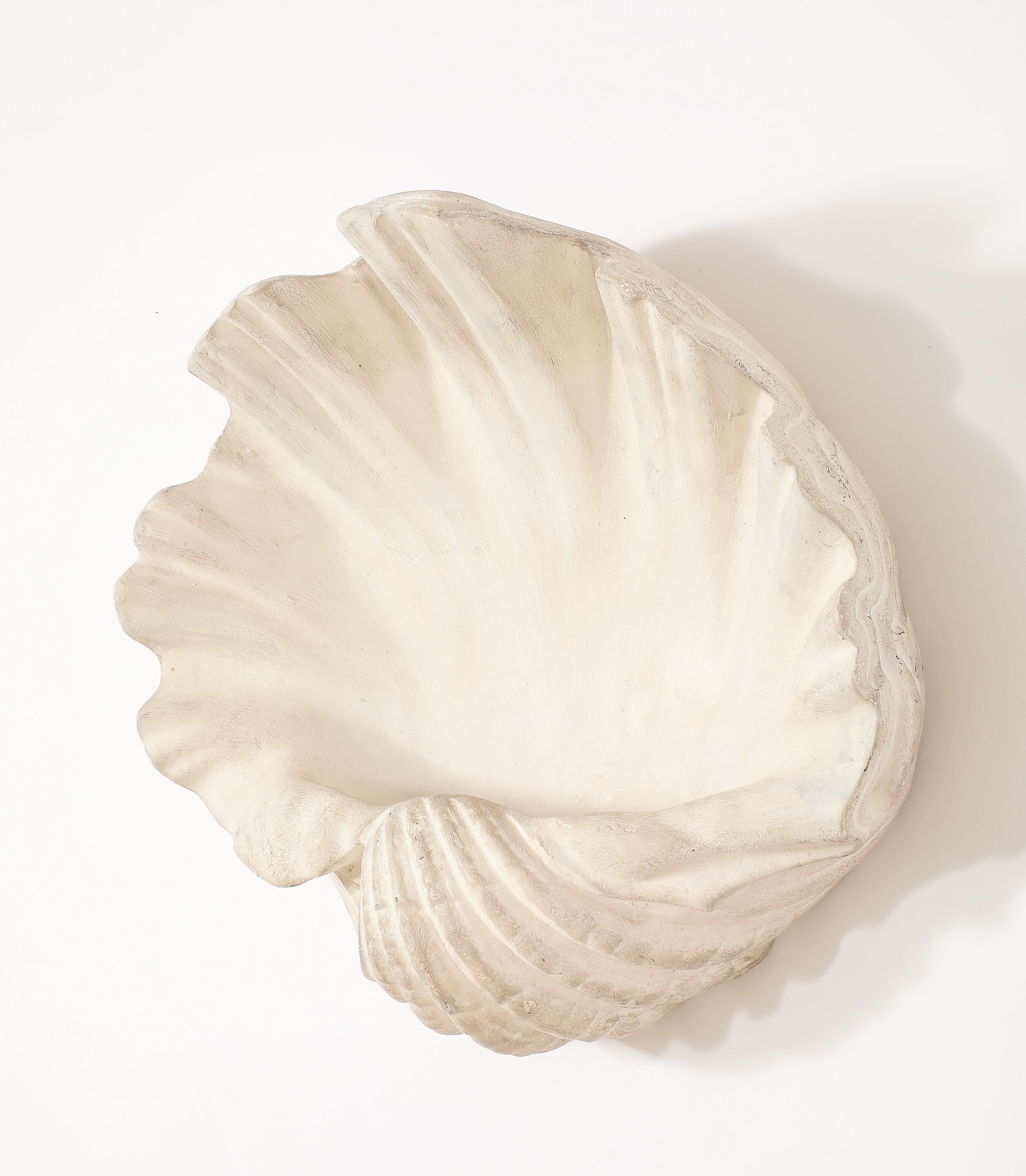 Plaster Shell Sconce, France 1950's For Sale 5