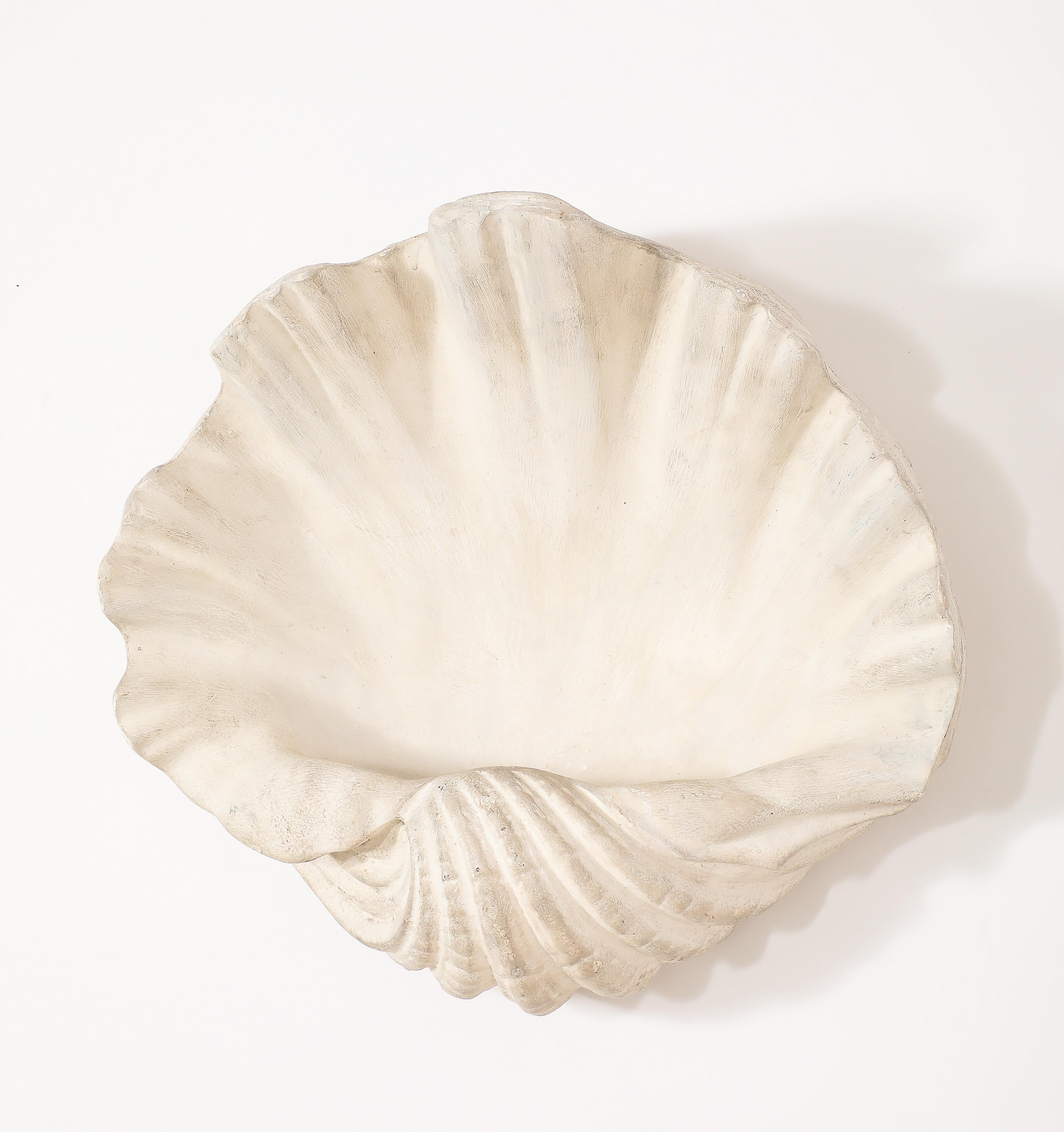 Plaster Shell Sconce, France 1950's For Sale 6
