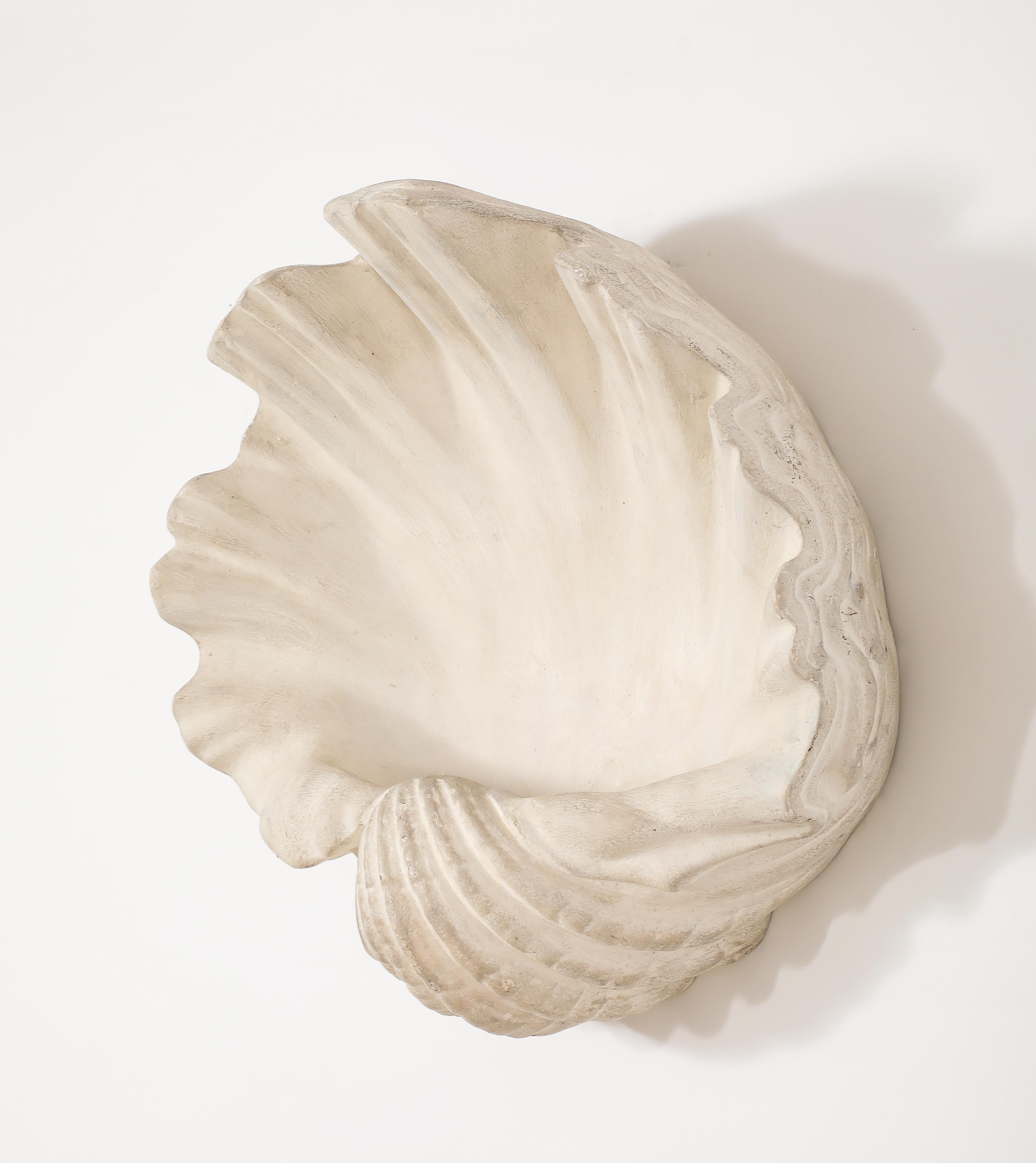 20th Century Plaster Shell Sconce, France 1950's For Sale