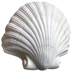 Plaster Shell Wall Sconces in the Deco Style