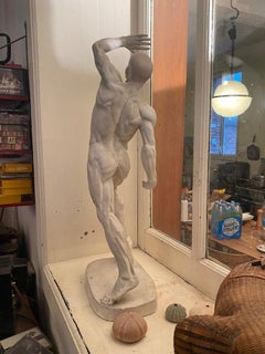Figura anatómica con piel de escayola, hacia 1900, Firma ilegible