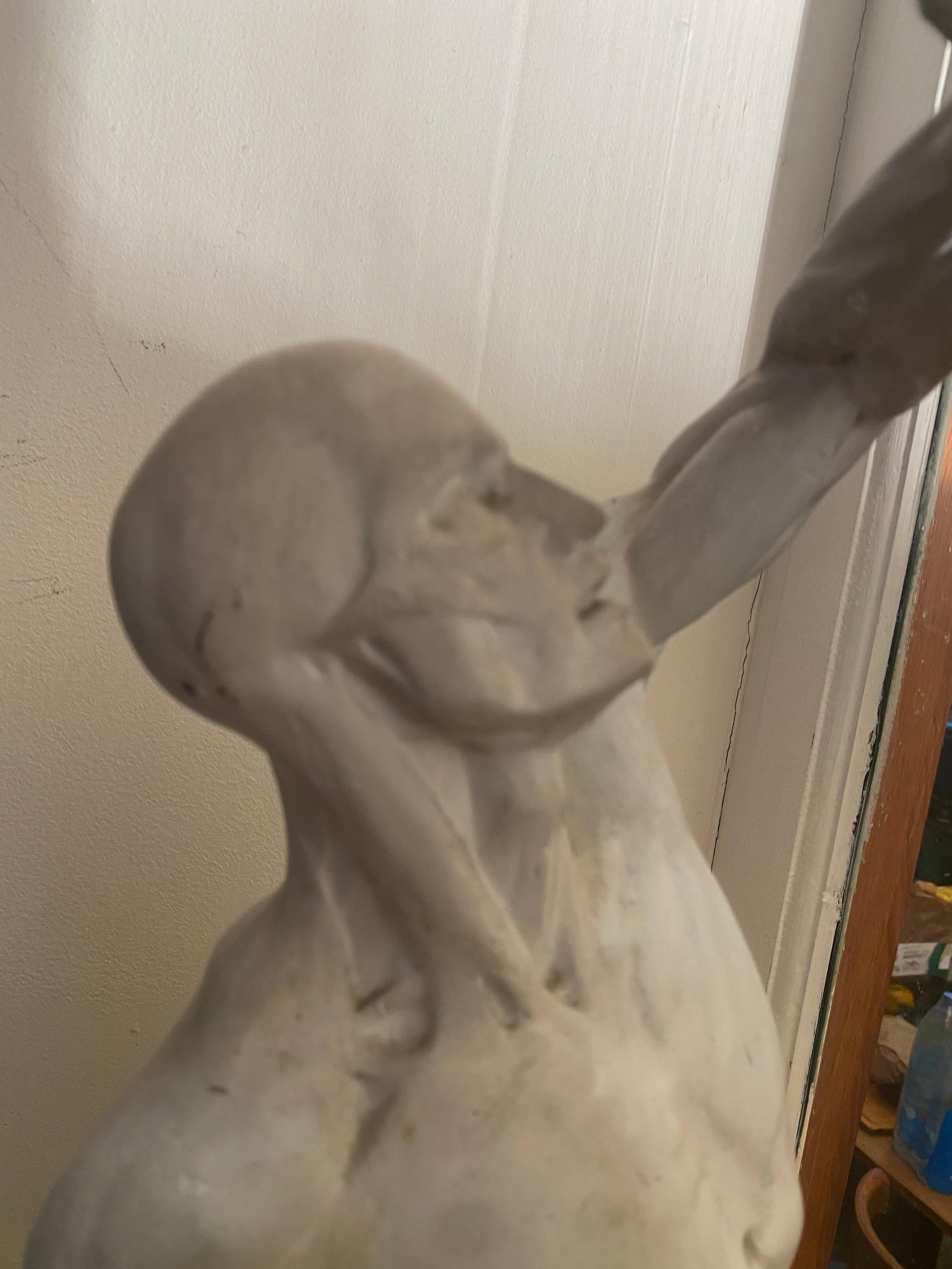 French Plaster Skinned Anatomical Figure, circa 1900s, Ellegible Signature For Sale