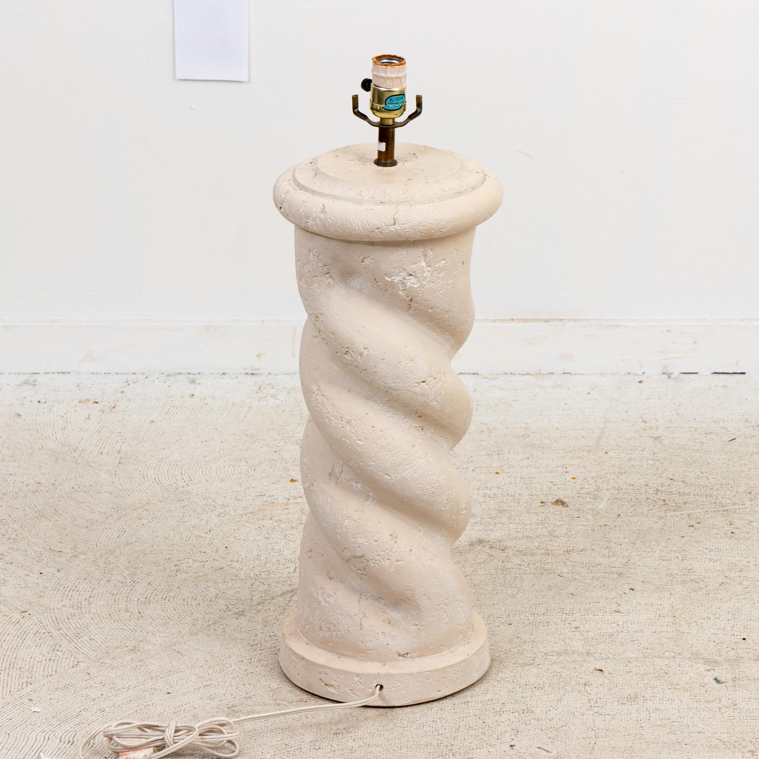 Plaster Spiral Column Lamp 1