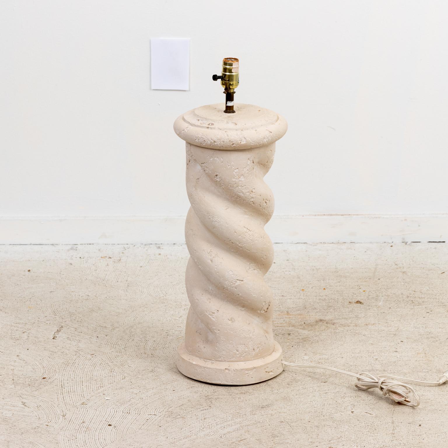 Plaster Spiral Column Lamp 2