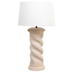 Plaster Spiral Column Lamp