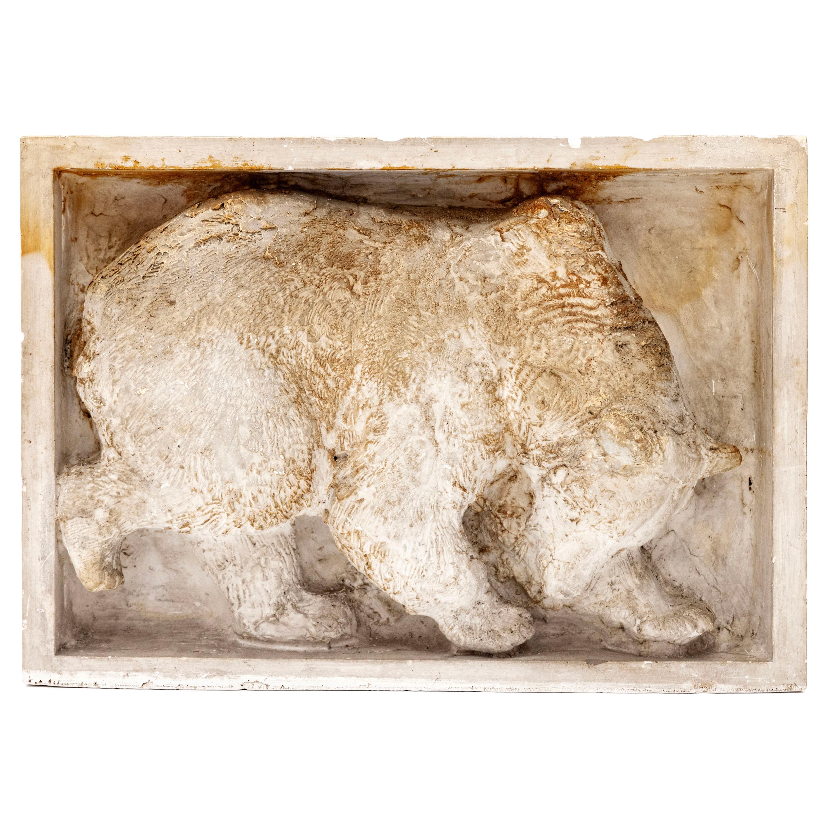 Plaster Study for Bear Fountain by Mogens Bøggild, 1939