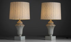 Plaster Table Lamps, England 1940