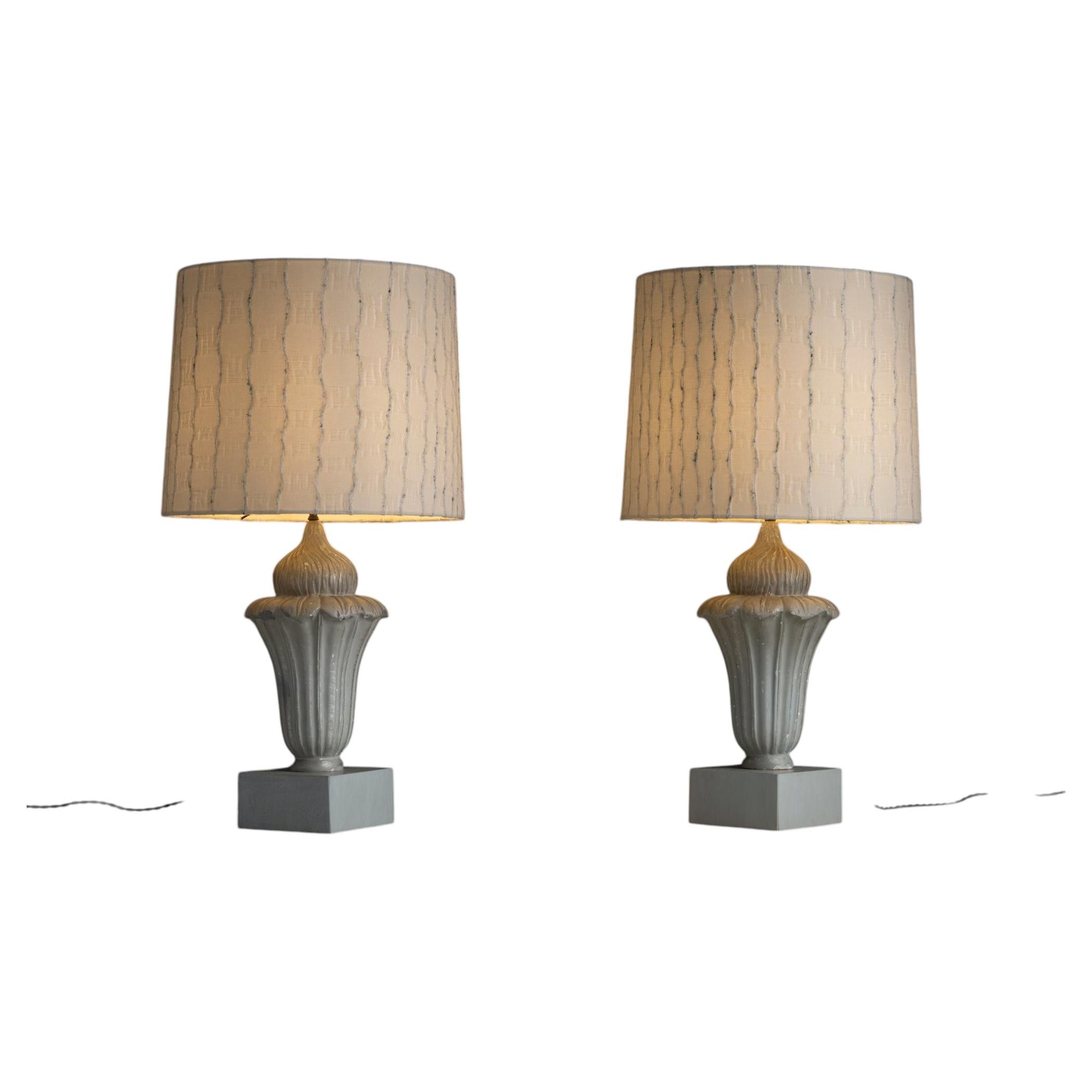 Plaster Table Lamps, England 1940