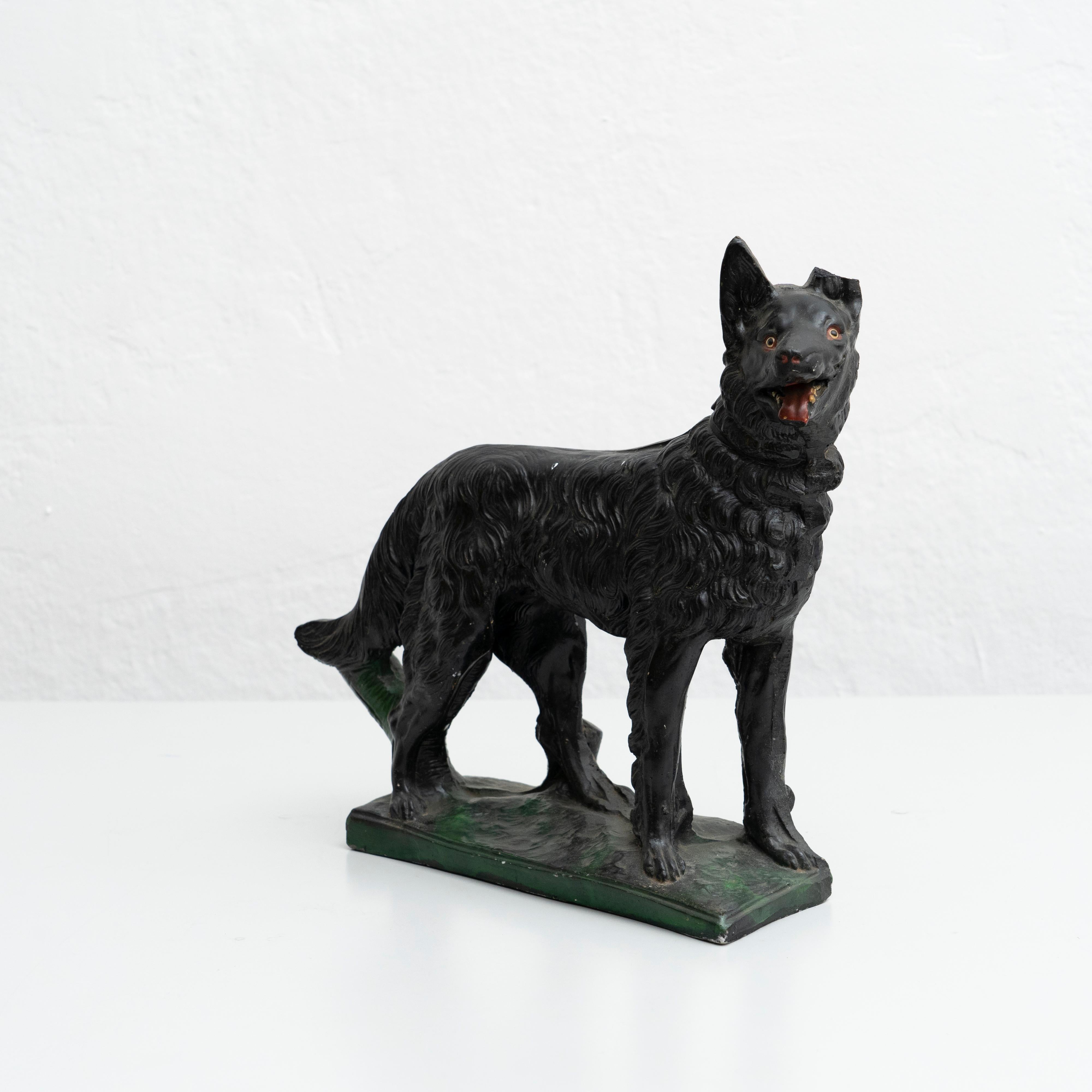 Moderno Figura di cane tradizionale in gesso, 1950 circa in vendita