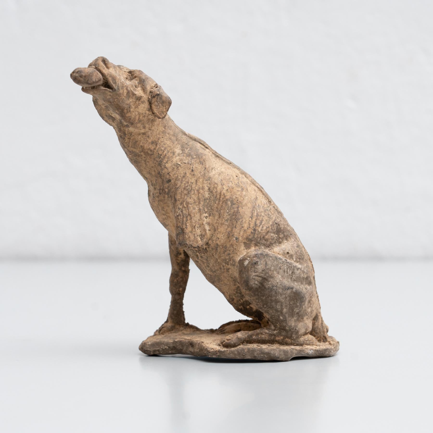 Spagnolo Figura di cane tradizionale in gesso, 1950 circa in vendita