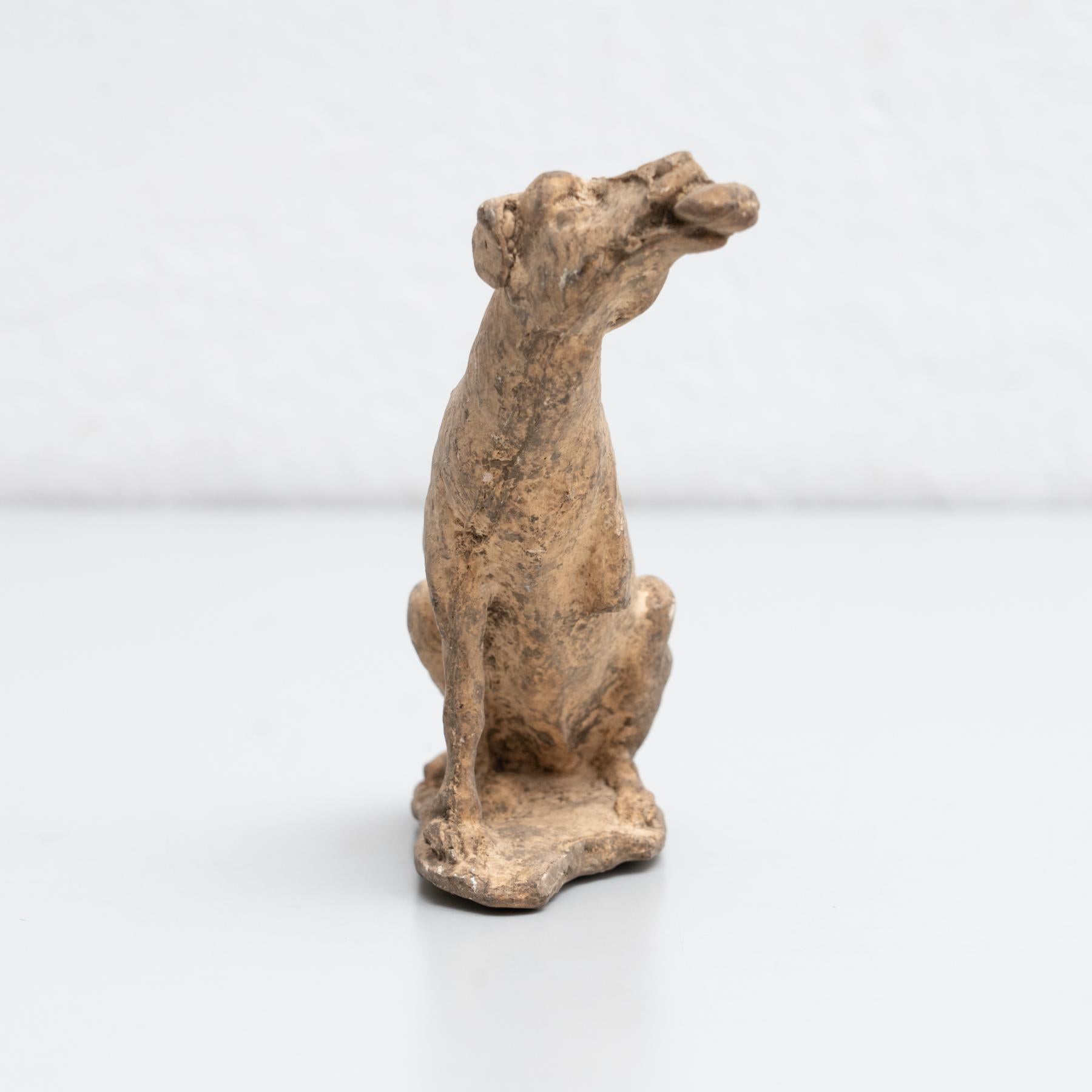 Intonaco Figura di cane tradizionale in gesso, 1950 circa in vendita