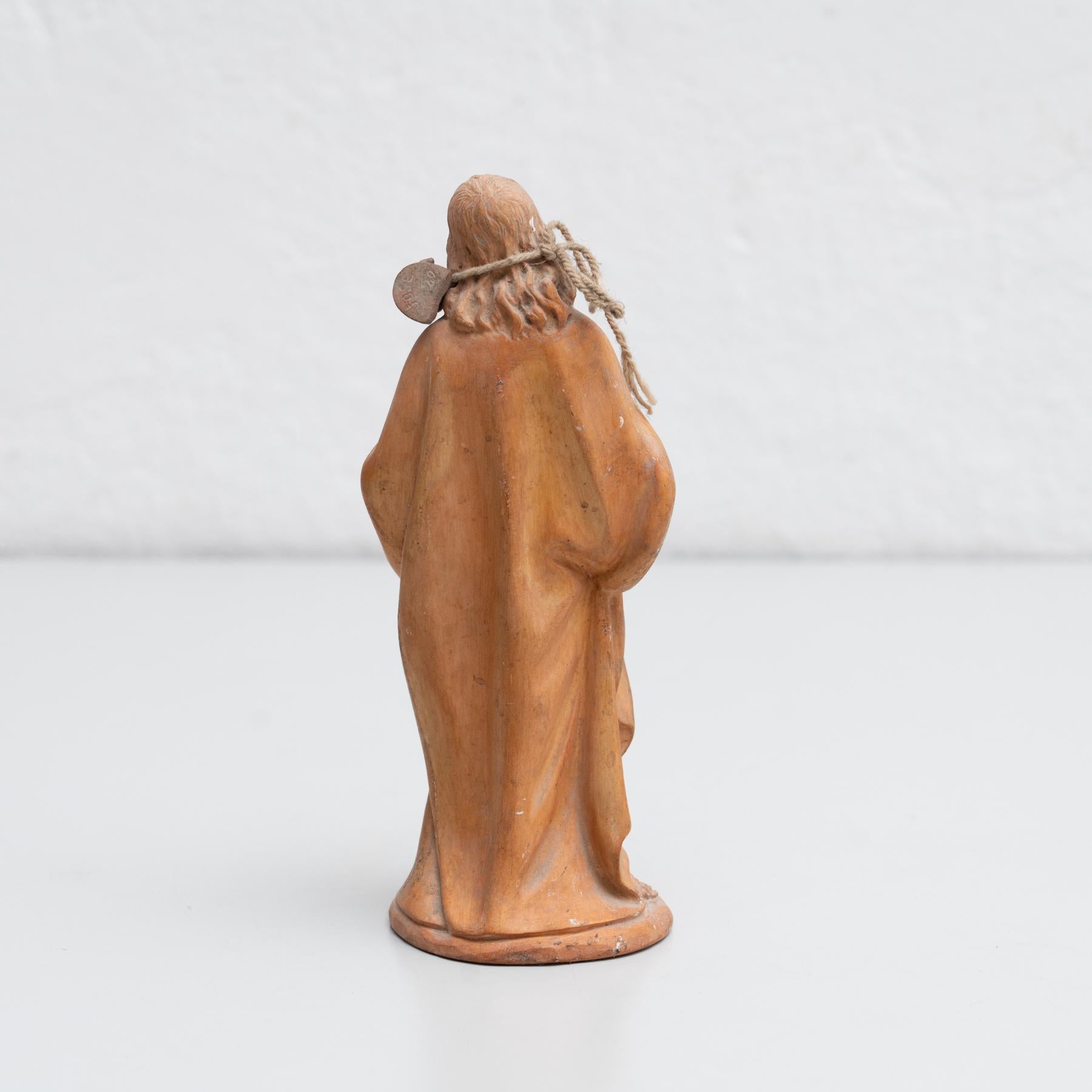 Plaster Traditional Figure of a Saint, circa 1950 For Sale 5
