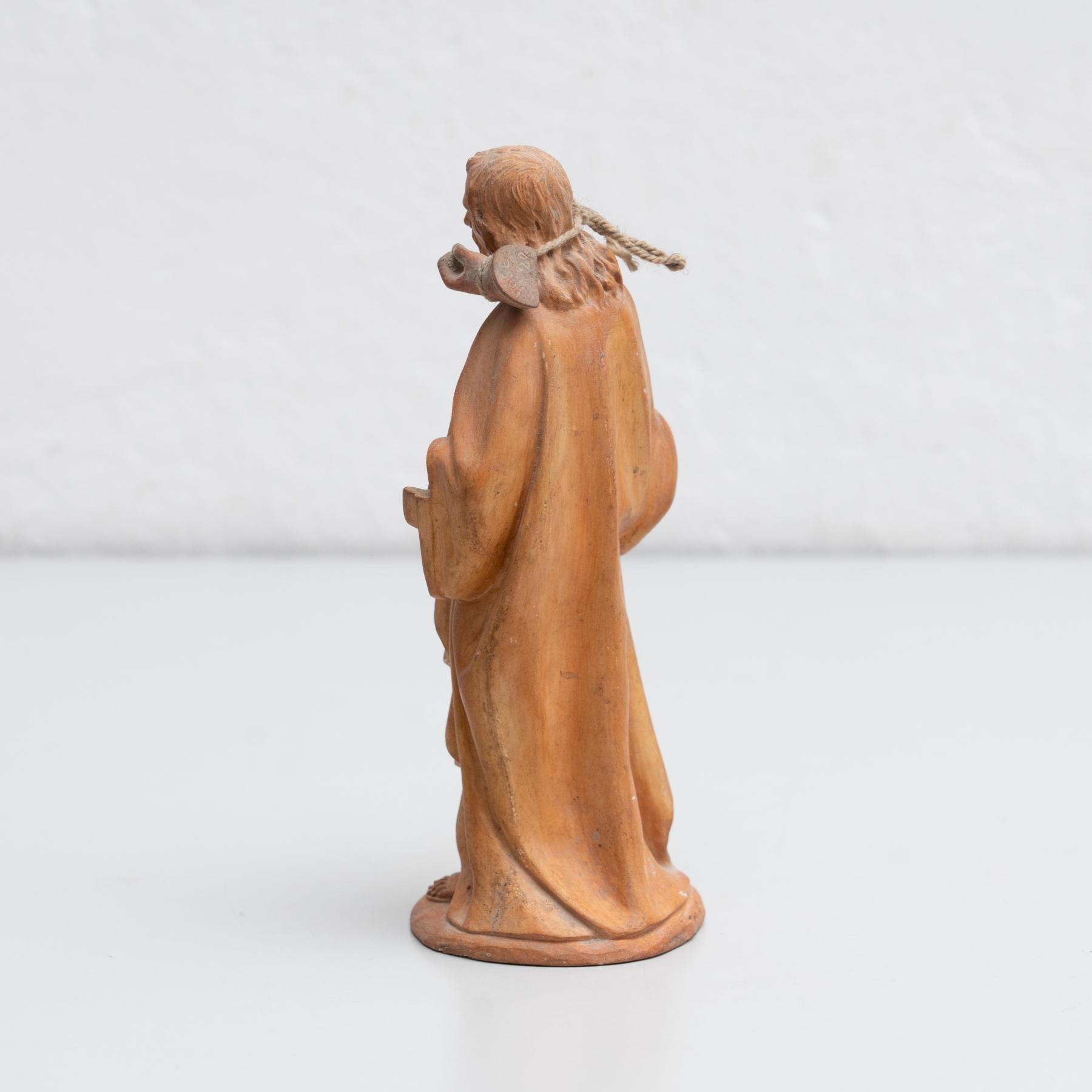 Plaster Traditional Figure of a Saint, circa 1950 For Sale 6