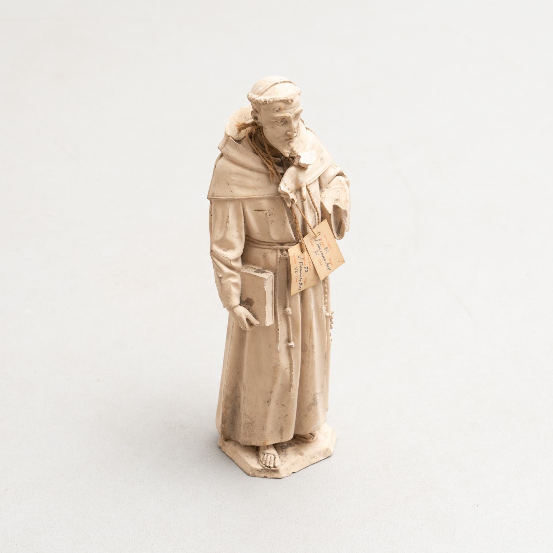 Plaster Traditional Figure of a Saint, circa 1950 For Sale 6